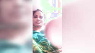 Nude XXX selfie with busty Desi fatty playing with tits and vagina