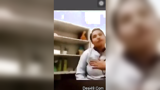 Desi shop assistant lets horny lover touch her gorgeous XXX boobs | XXX Video on AllSex.XXX