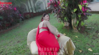 Dazzling Desi gal in red lingerie XXX teases with her perfect body