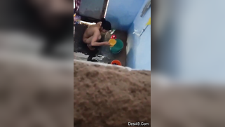 Desi chick takes a shower and knows nothing about hidden XXX cam