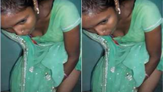 Horny lover XXX records and spreads shaved twat of his Desi bitch