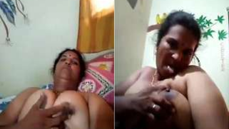 Desi mature plays with immense XXX boobs and tries to lick nipples | XXX Video on AllSex.XXX