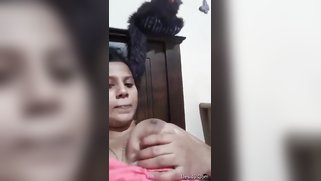 Desi cutie in pink actively XXX fingers her wet pussy on the bed | XXX Video on AllSex.XXX