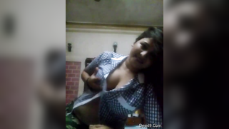 Desi lady unbuttons her sexy blouse to show big XXX boobs to lover | XXX Video on AllSex.XXX