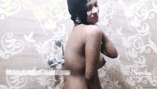 Desi babe in red lingerie gets all wet XXX posing in the shower | XXX Video on AllSex.XXX