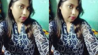 Sexy XXX close-up of big natural tits from hot Desi webcam bitch