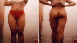 Hot XXX Desi model takes off red panties to reveal bubble booty | XXX Video on AllSex.XXX