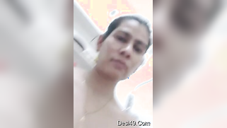 Luscious Desi mom admires her big XXX boobs when changing clothes | XXX Video on AllSex.XXX