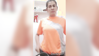 Luscious Desi mom admires her big XXX boobs when changing clothes | XXX Video on AllSex.XXX