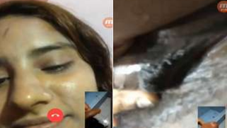 Nasty Desi webcam slut XXX touching her twat for a guy to jerk off | XXX Video on AllSex.XXX