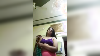 Hungry for hubby's cock Desi nympho records XXX video posing nude