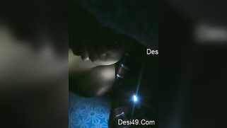 Hot night show of Desi babe XXX revealing her big tits on the bed | XXX Video on AllSex.XXX