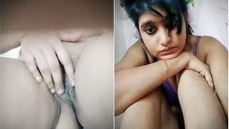 Pretty brunette spreads legs wide to XXX finger her wet Desi cunt | XXX Video on AllSex.XXX