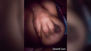 Sexy Desi woman shows and enjoys her immense XXX boobs at night | XXX Video on AllSex.XXX
