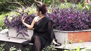 Erotic XXX session with amazing Desi model posing in the garden | XXX Video on AllSex.XXX