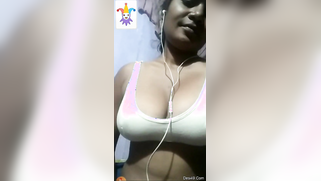 Desi webcam sweetie gladly shows off her tits for horny XXX client