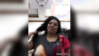 Horny Desi mom impresses with immense XXX boobs during webcam show | XXX Video on AllSex.XXX