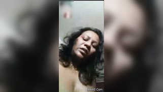 Excited mom puts hands down there and wildly stimulates her sex button | XXX Video on AllSex.XXX