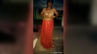 Young man behind camera films how old aunty gets naked before him | XXX Video on AllSex.XXX