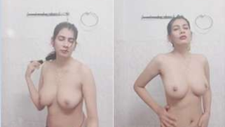 Indian slut is in bathroom so she feels free to get completely naked