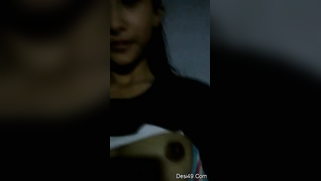 Indian films herself smiling and exposing nice boobs and dark nipples | XXX Video on AllSex.XXX