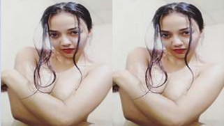 Slinky Desi gets naked and lies on bed covering body with blanket | XXX Video on AllSex.XXX