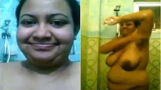 Sex goddess from India goes to shower and washes her wonderful body