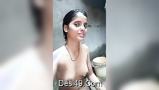 Skinny Desi mom gently touches vagina and spreads pusyy lips on camera