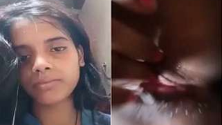 Desi exposes naked pussy without any sense of shame and touches it