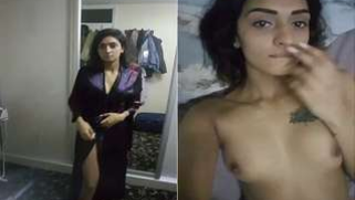 Tattooed Desi hottie with small boobs make XXX show in her bedroom | XXX Video on AllSex.XXX