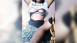 Man coerces aunty to show titties and touches them with both hands | XXX Video on AllSex.XXX