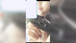 Girl with big boobies performs sex show rubbing own hard perky nipples