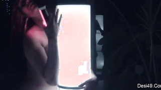 Indian girl feels like porn queen lying on the floor in te nude posing | XXX Video on AllSex.XXX