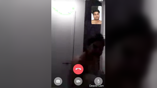 Young man jerks off watching Desi woman performing sex show for him