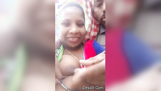 Bearded man kisses Desi coed and plays with sensitive tits outdoors | XXX Video on AllSex.XXX