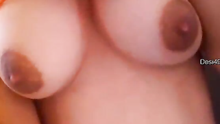 Indian babe in orange takes clothes off to flaunt boobs and buttocks | XXX Video on AllSex.XXX