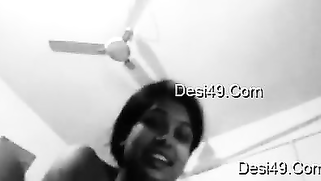 Black and white XXX video of shy Indian who dares to show her body