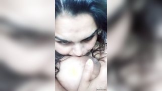 Busty Desi aunty is thoughtless enough to lick own perky nipples | XXX Video on AllSex.XXX