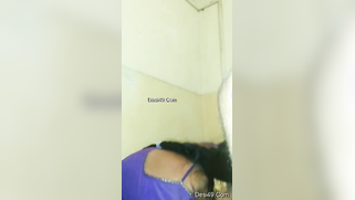 Skinny Desi girl wears pink lingerie and then puts on blue sari | XXX Video on AllSex.XXX