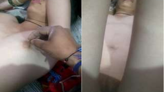 Indian girl tries to sleep but man comes to film her pinky flower