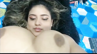 Desi colleen lies in bed and makes huge twins bounce close-up | XXX Video on AllSex.XXX