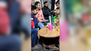Hospitable Desi girl doesn't know how to deny guests who paw boobies