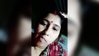 Desi coed takes red outfit off to flaunt massive tits and beaver