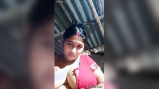 Desi coed takes red outfit off to flaunt massive tits and beaver | XXX Video on AllSex.XXX