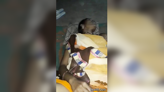 Indian babe lifts yellow sari and shows off pretty hairy pussy