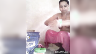 Desi mom doesn't have shower but must wash body before sex act | XXX Video on AllSex.XXX