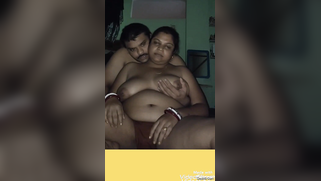 Indian aunty is in seventh heaven when mustachioed guy touches hooters