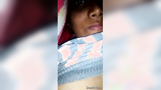 Desi girl pulls T-shirt up and exposes small boobs with big nipples | XXX Video on AllSex.XXX