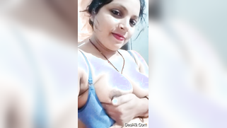 Desi mom is in love with her own boobs and tries to lick nipples | XXX Video on AllSex.XXX