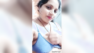 Desi mom is in love with her own boobs and tries to lick nipples | XXX Video on AllSex.XXX